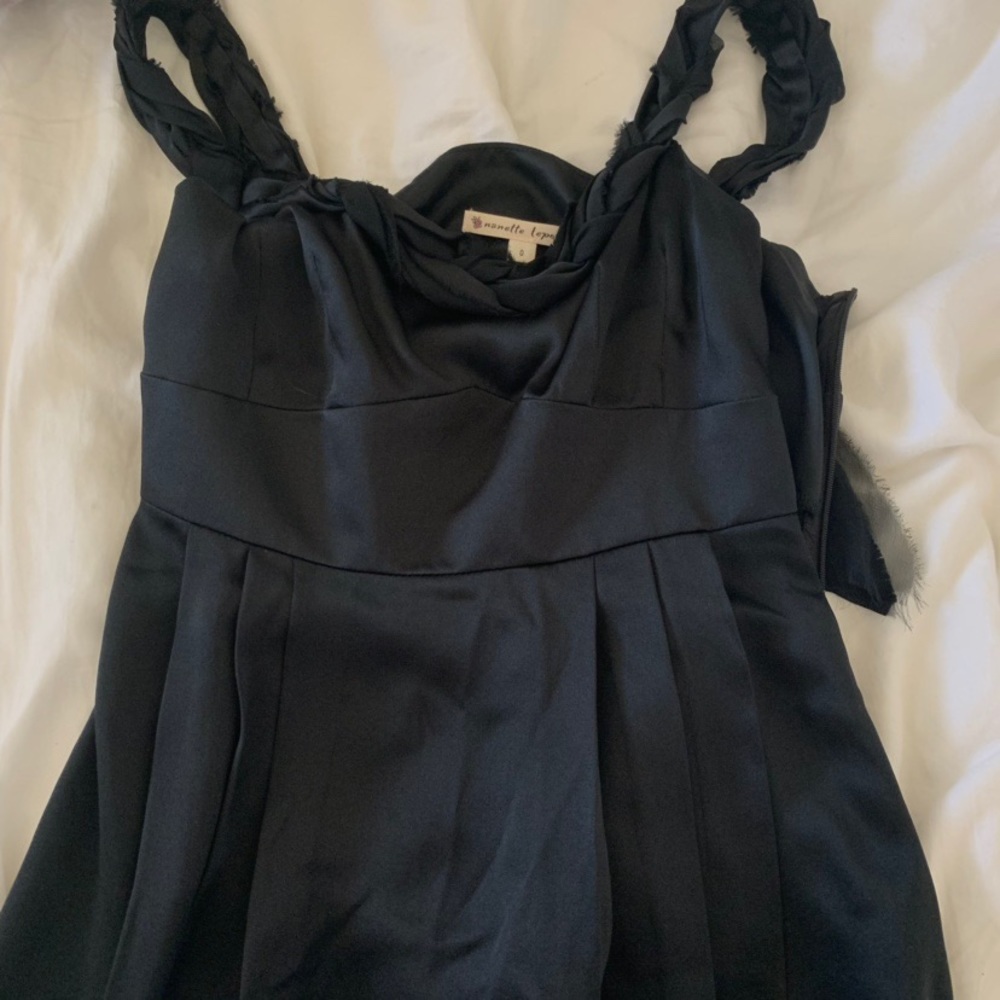 nanette lepore black silk tank